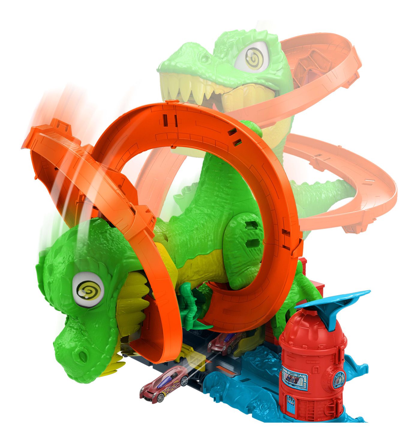 * Hot Wheels City T-Rex Fire Station