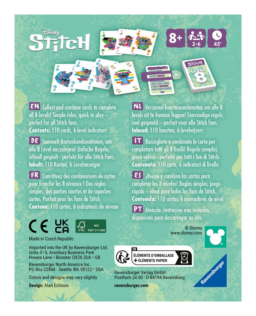 * Level 8 Stitch Card Game