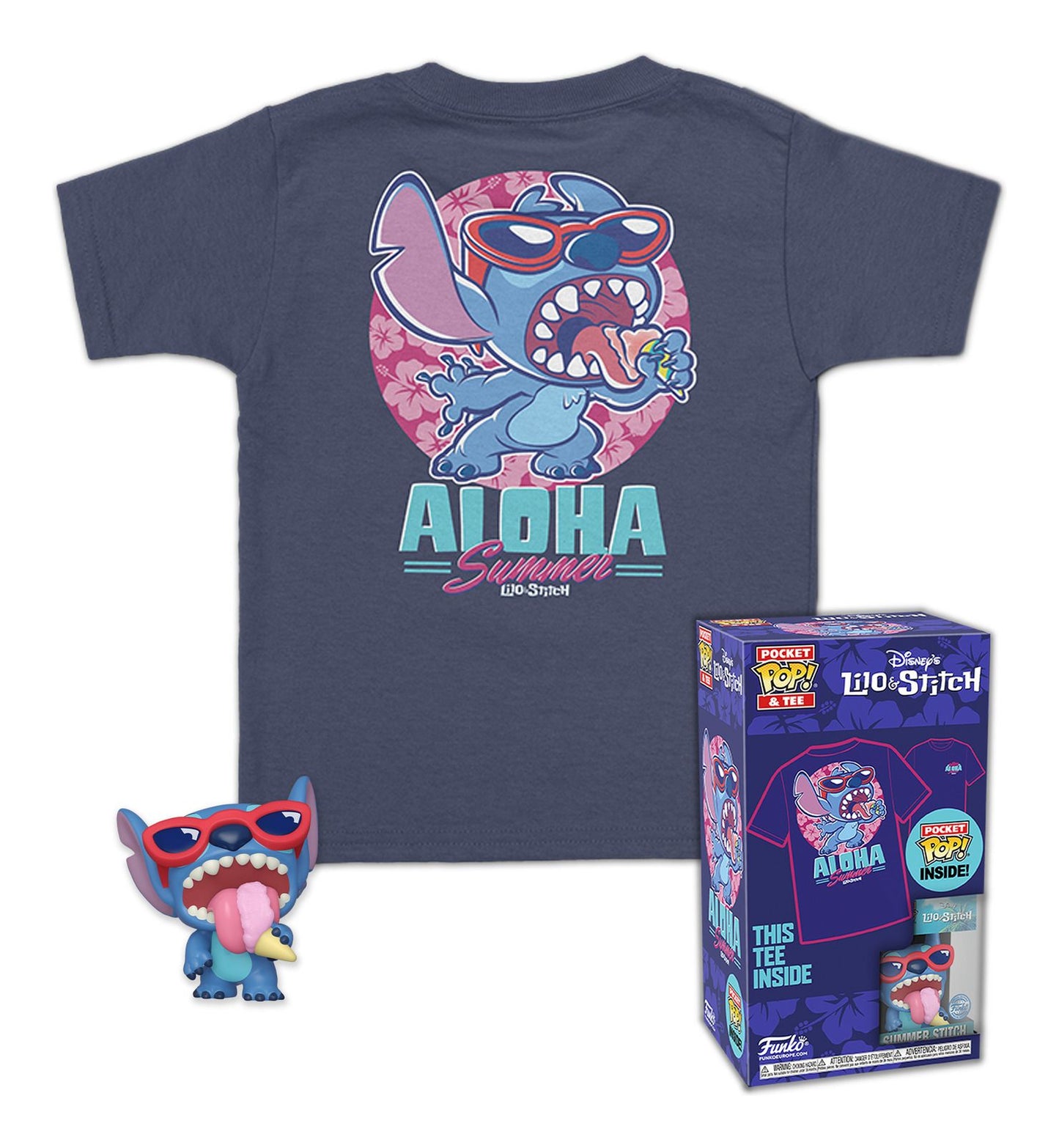 Pocket Pop! & Tee - Disney - Summer Stitch - S
