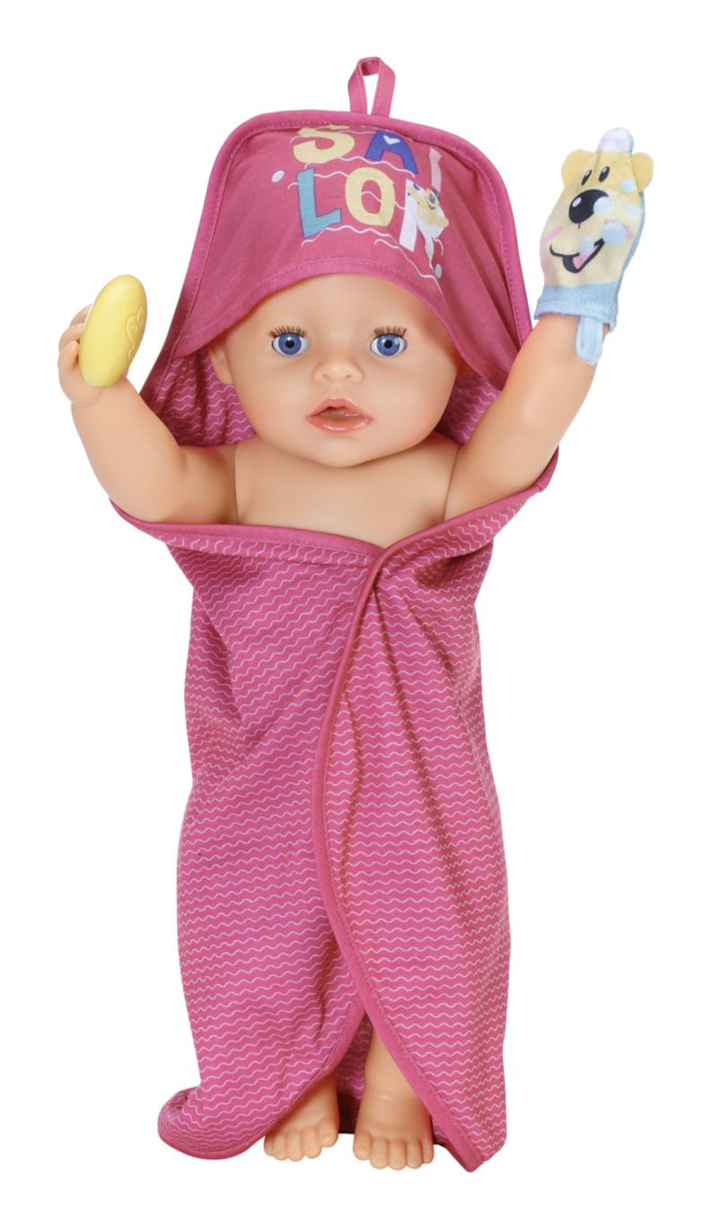 Baby Born Bath Hooded Towel Set