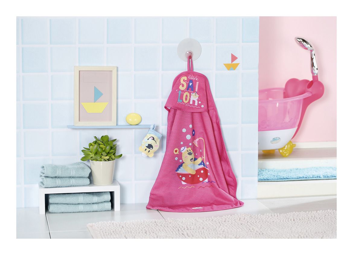 Baby Born Bath Hooded Towel Set