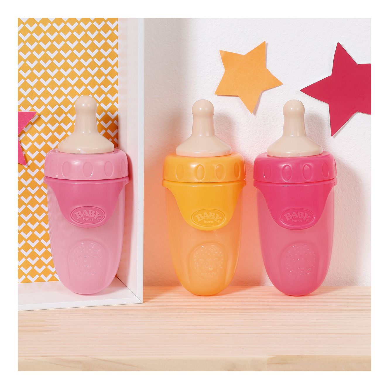 Baby Born Bottle With Cap 3 Assorted 43cm