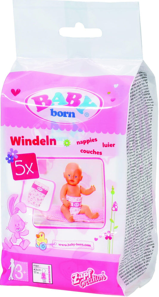 * Baby Born Nappies 5 pack