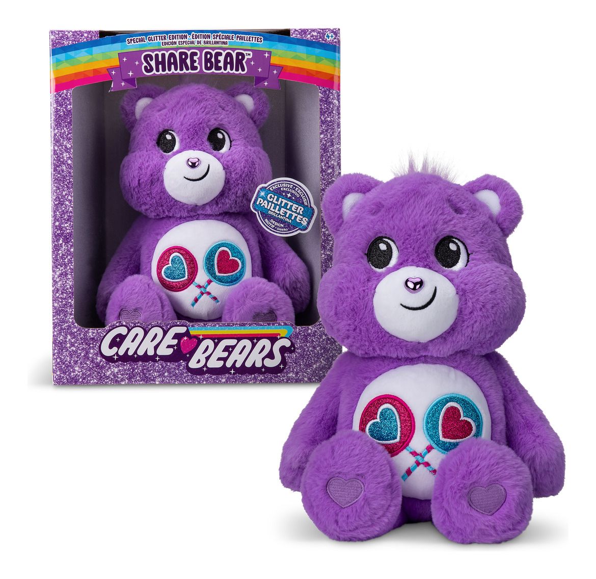 Care Bears 35cm Glitter Belly - Share Bear