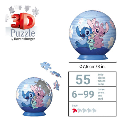 * Disney Stitch & Friends 3D Puzzle 54pc