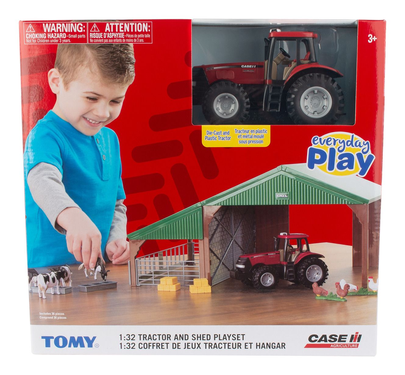 Farm Building Set with Case Tractor