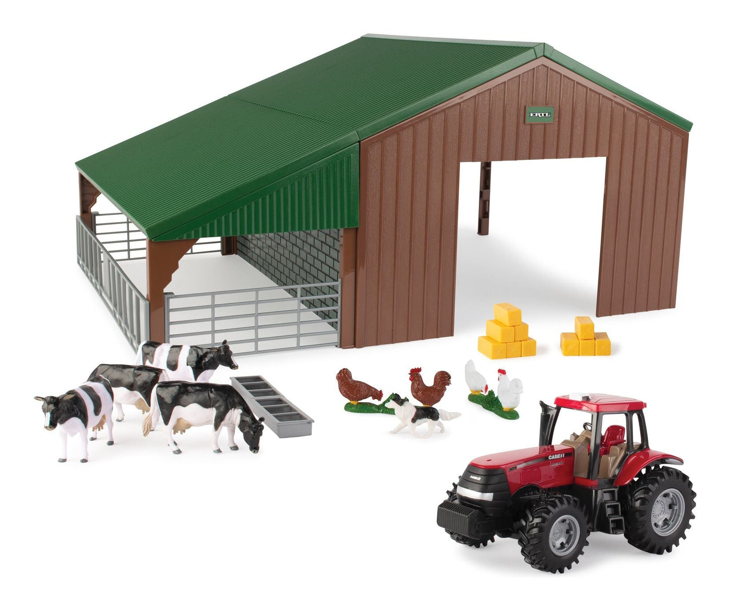 Farm Building Set with Case Tractor