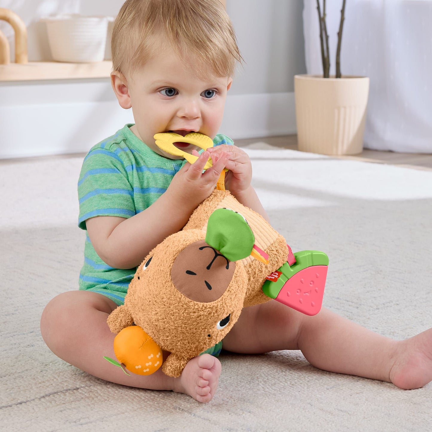 * Fisher Price Sensimals Snuggly Snacky Capy