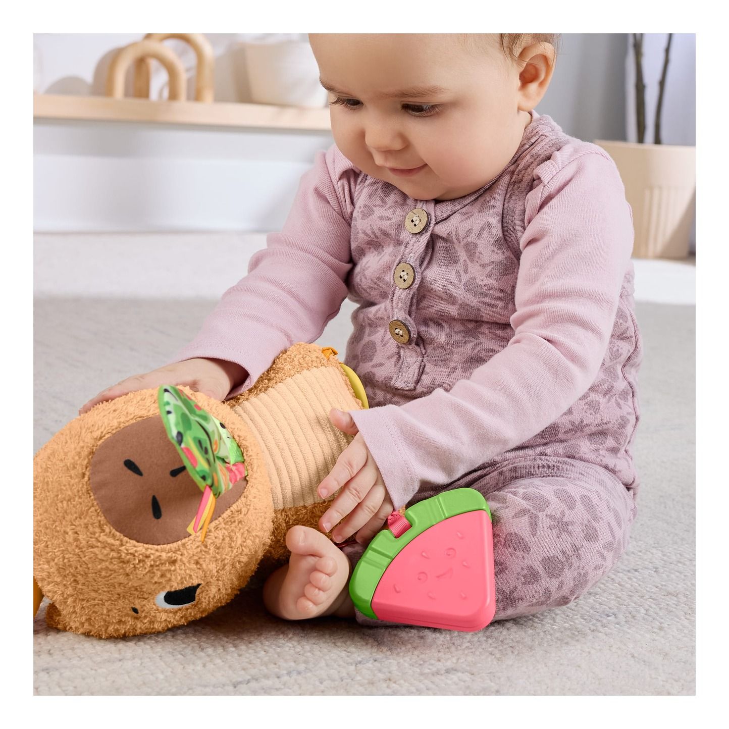 * Fisher Price Sensimals Snuggly Snacky Capy