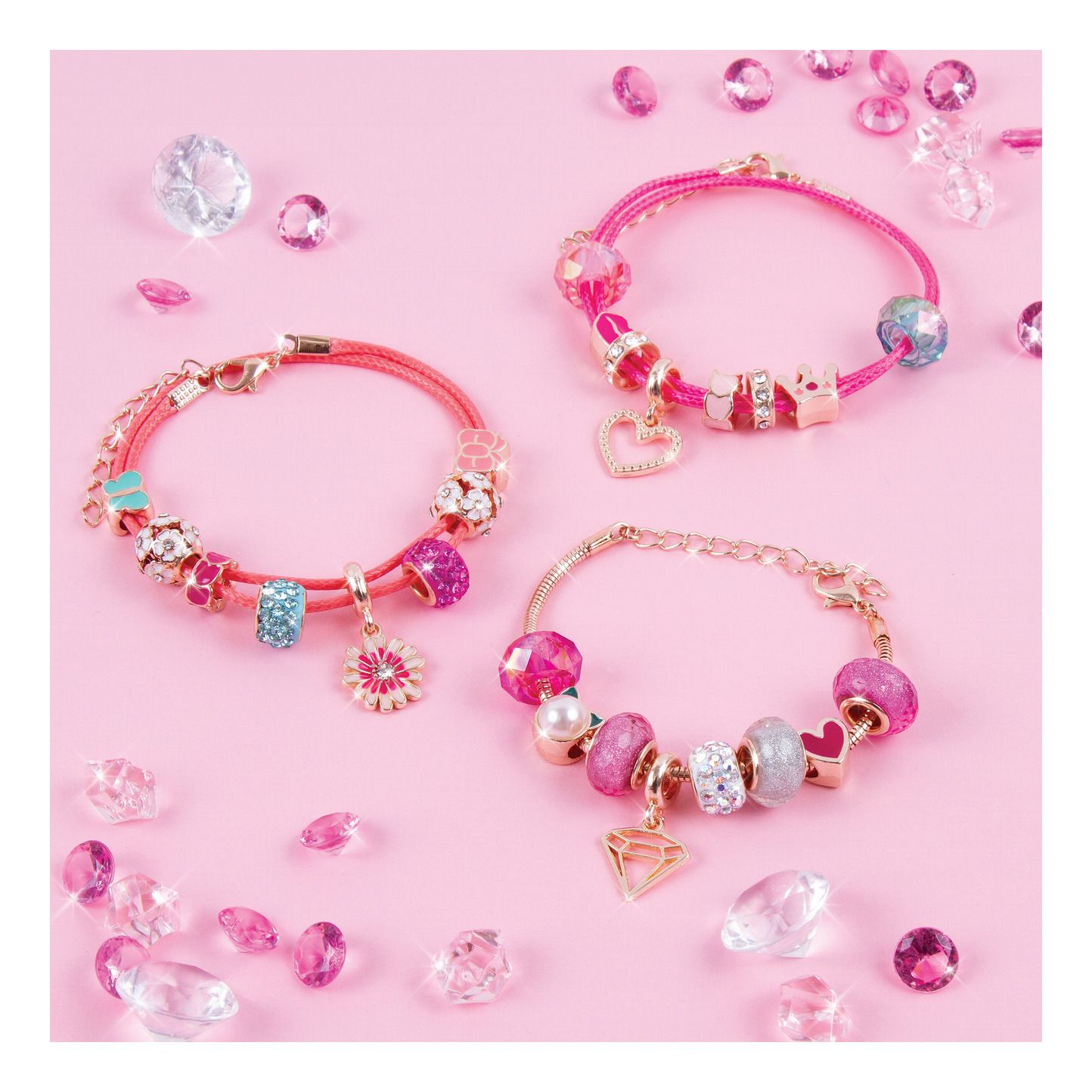 Halo Charms Bracelets Think Pink