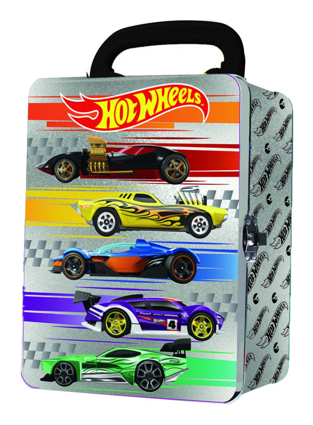 Hot Wheels Tin Car Storage Case - Silver