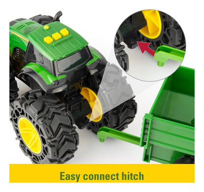 John Deere Lights & Sounds Tractor with Wagon