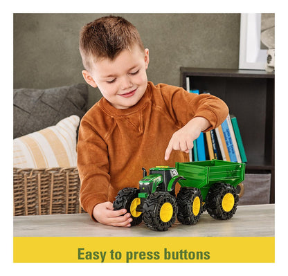 John Deere Lights & Sounds Tractor with Wagon