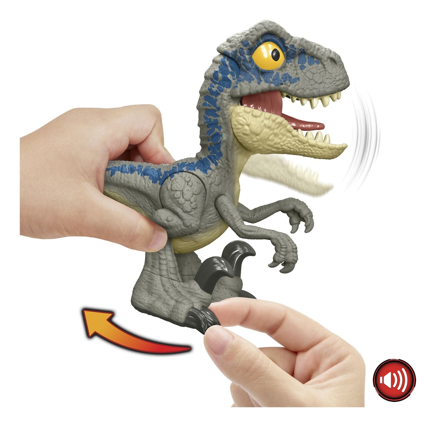 Jurassic World Mega Roar Velociraptor Blue