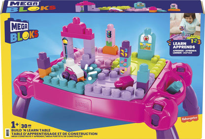 Mega Bloks Build n Learn Table Pink