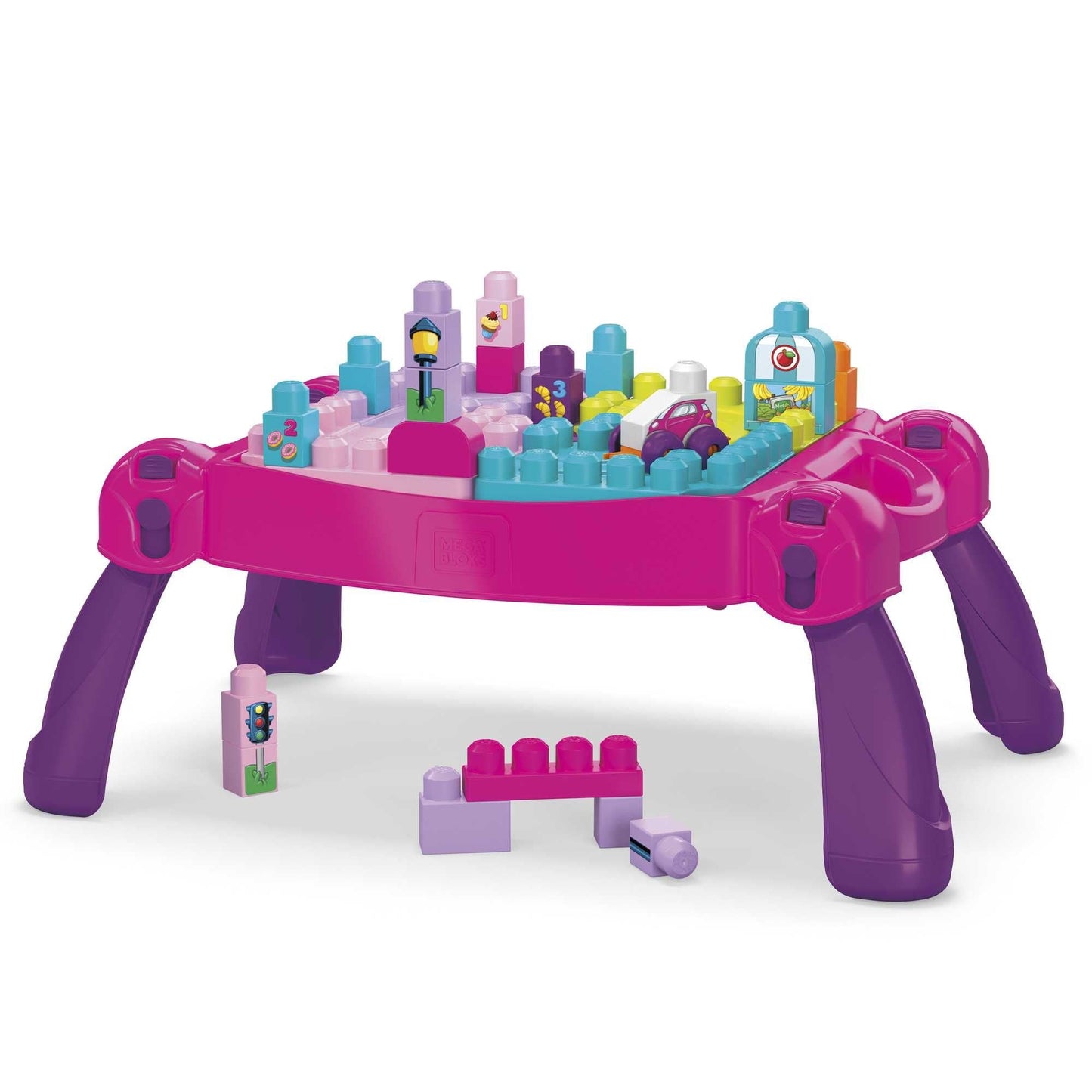 Mega Bloks Build n Learn Table Pink