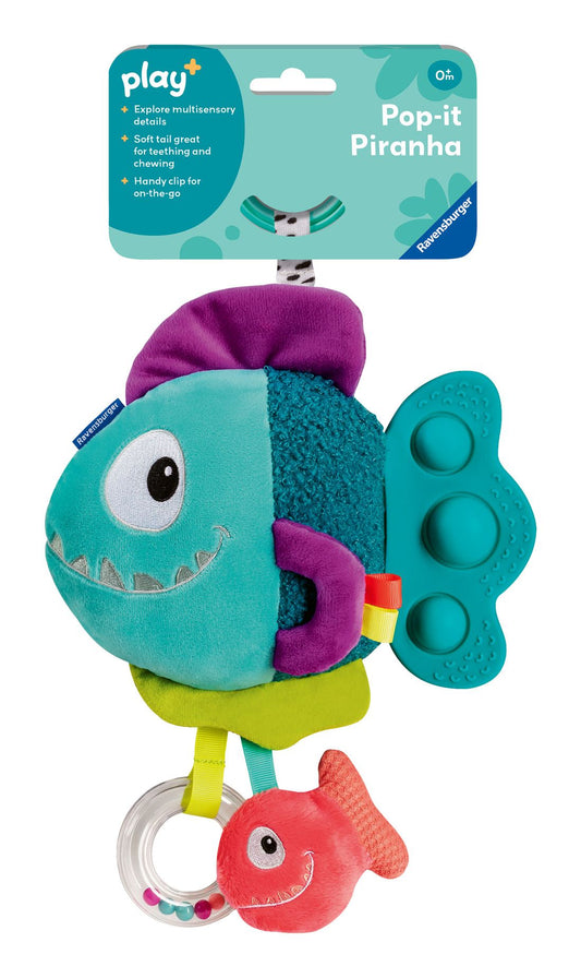 Play+ Pop-It Piranha (Blue)