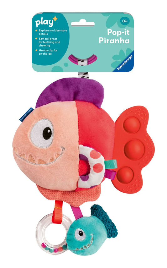 Play+ Pop-It Piranha (Red)