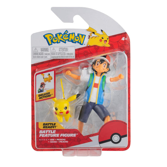 * Pokemon Battle Feature Figure Ash & Pikachu