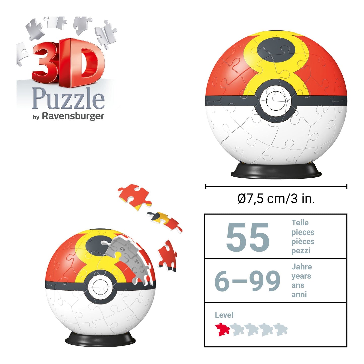 * Pokemon Repeat Ball 3D Puzzle 54pc