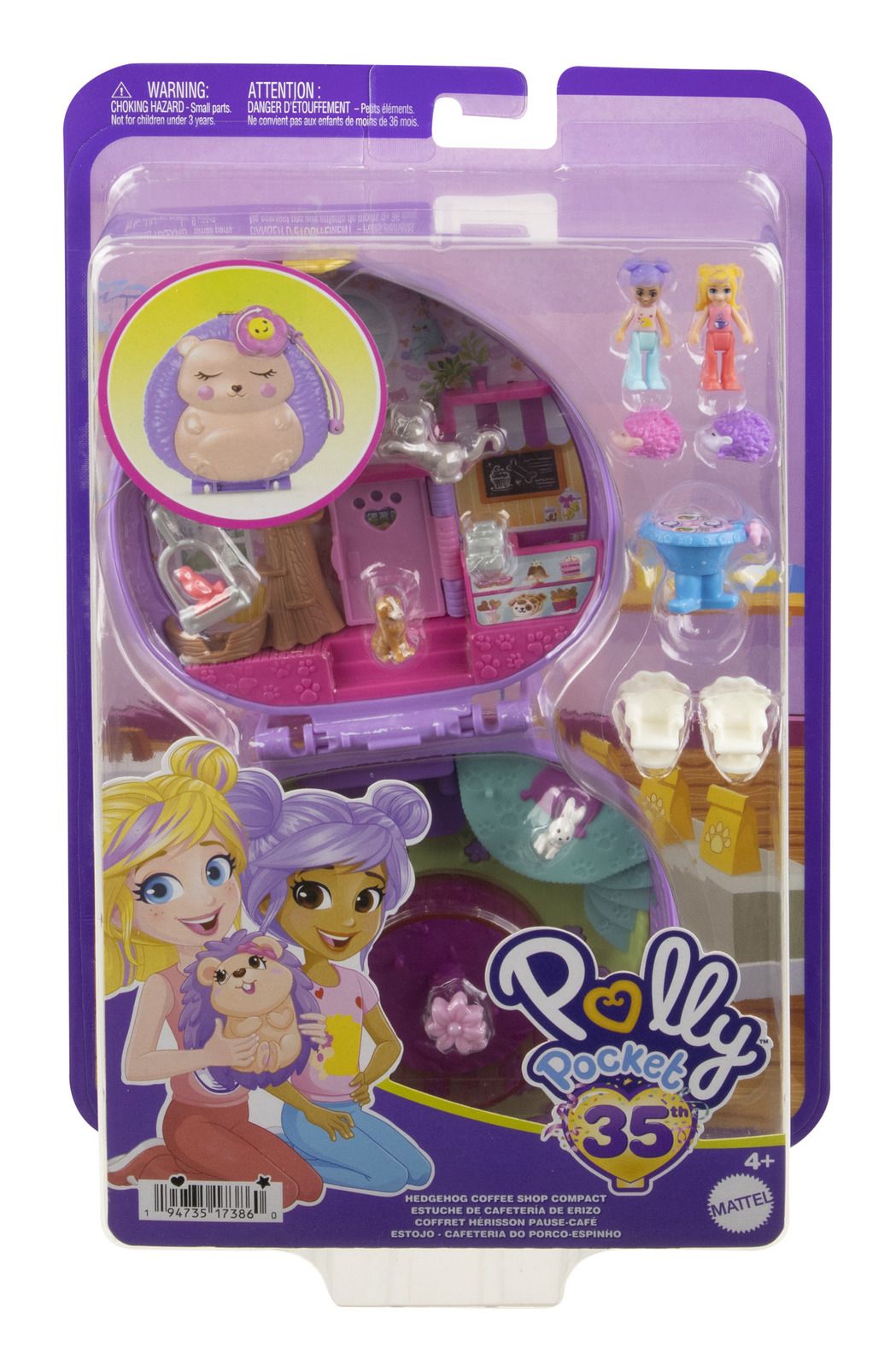 Polly Pocket Hedgehog Coffee Shop Compact