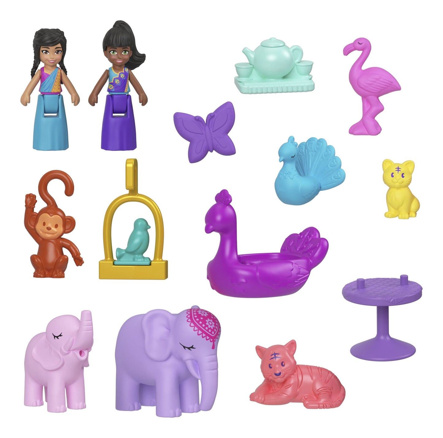 Polly Pocket India Peacock Animal Garden Compact