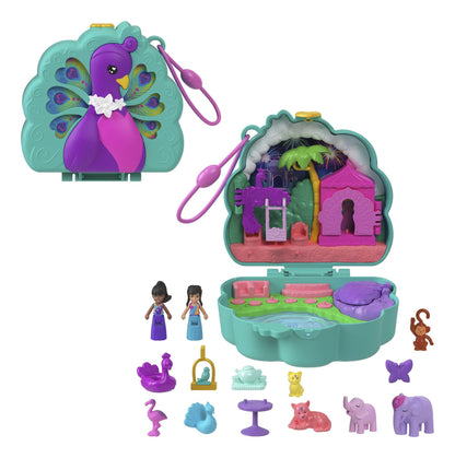 Polly Pocket India Peacock Animal Garden Compact