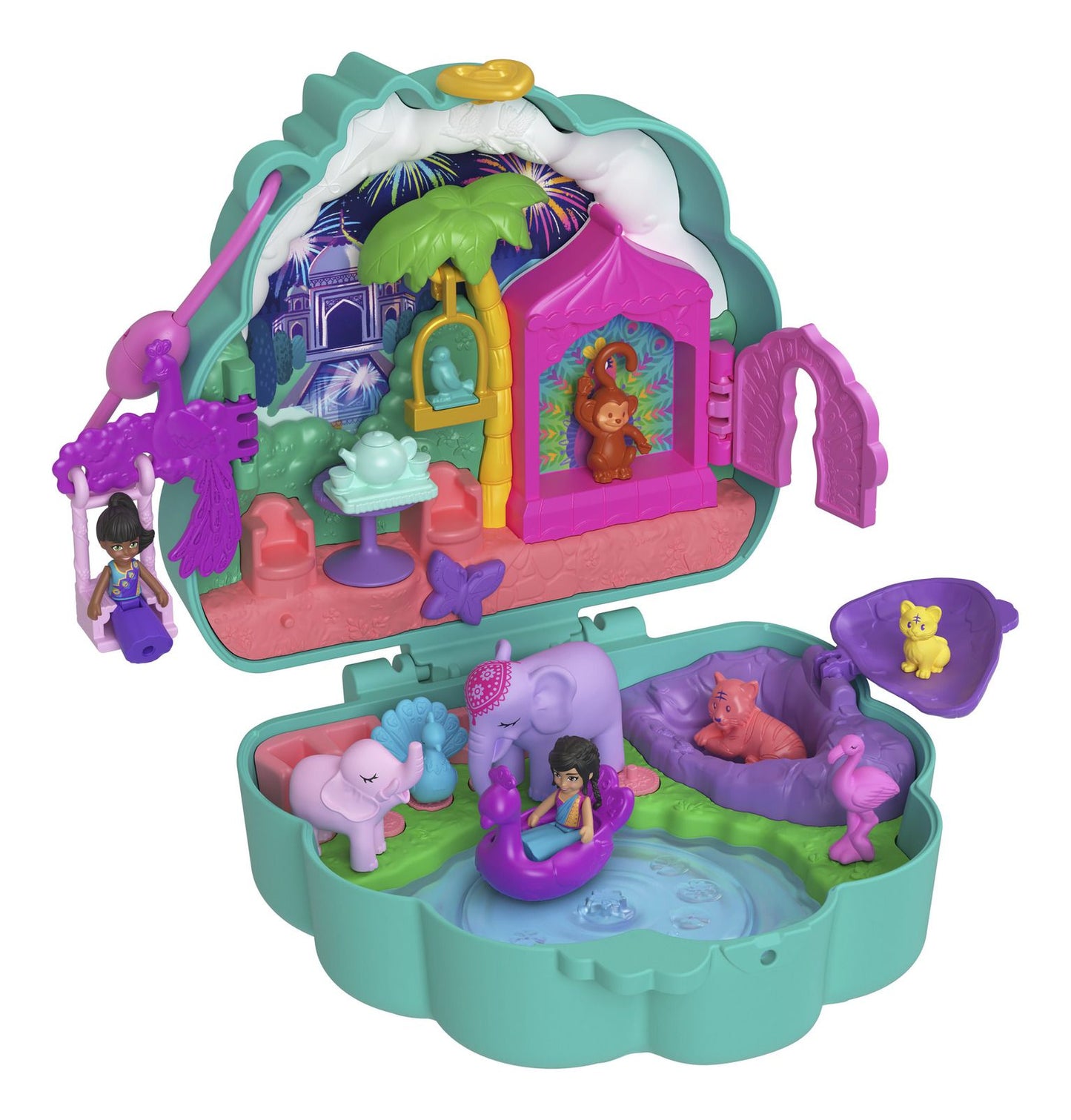 Polly Pocket India Peacock Animal Garden Compact