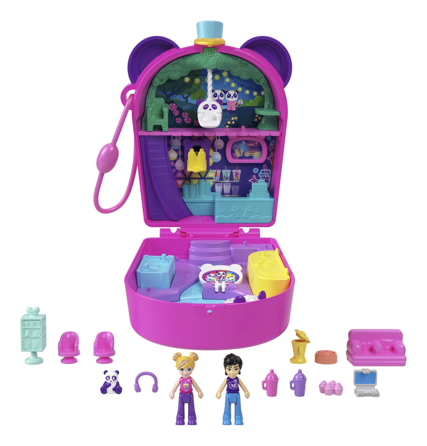 Polly Pocket Panda Boba Tea Shop Compact