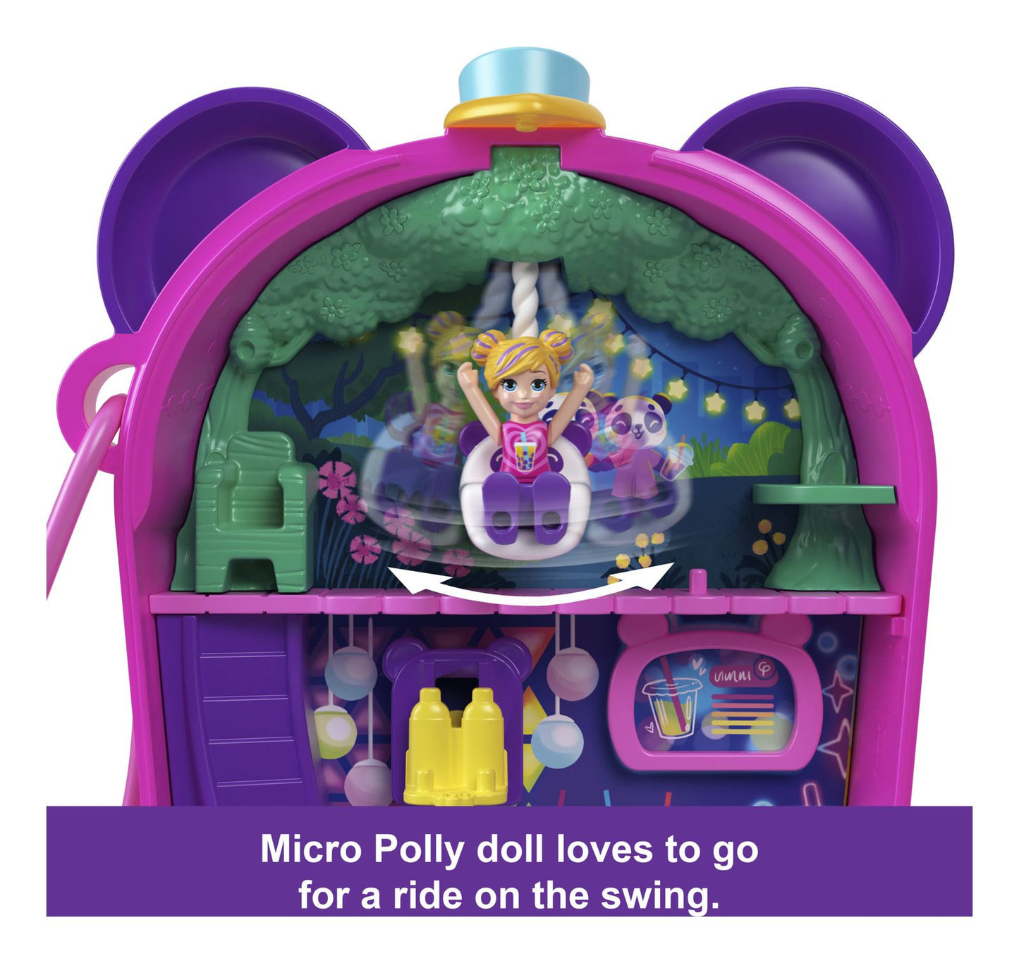 Polly Pocket Panda Boba Tea Shop Compact