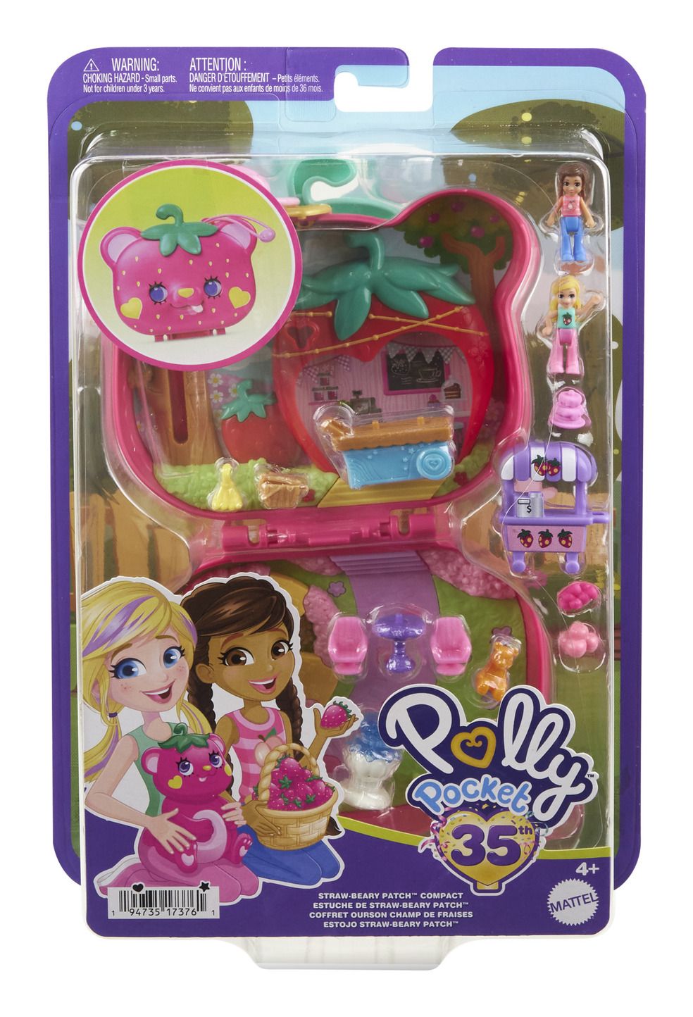 Polly Pocket Straw-Beary Patch Compact