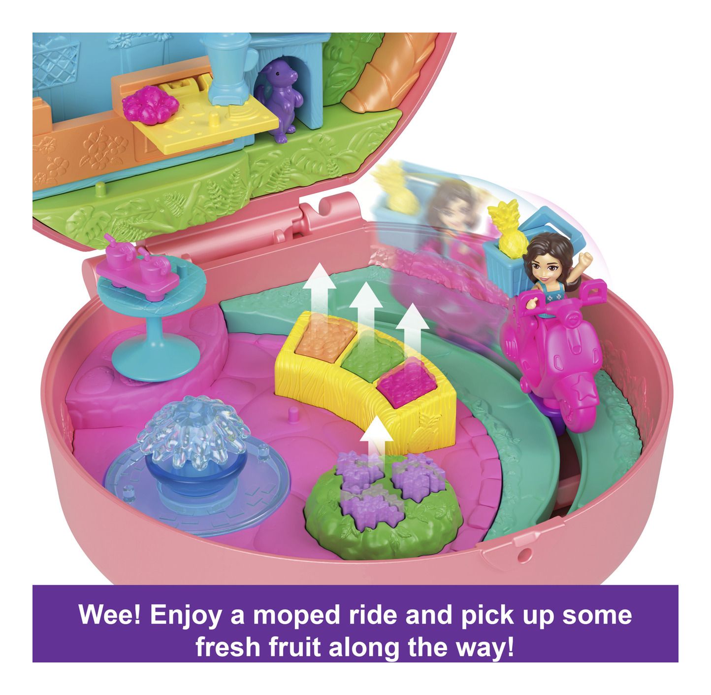 Polly Pocket Vespa Doggie Acai Shop Compact