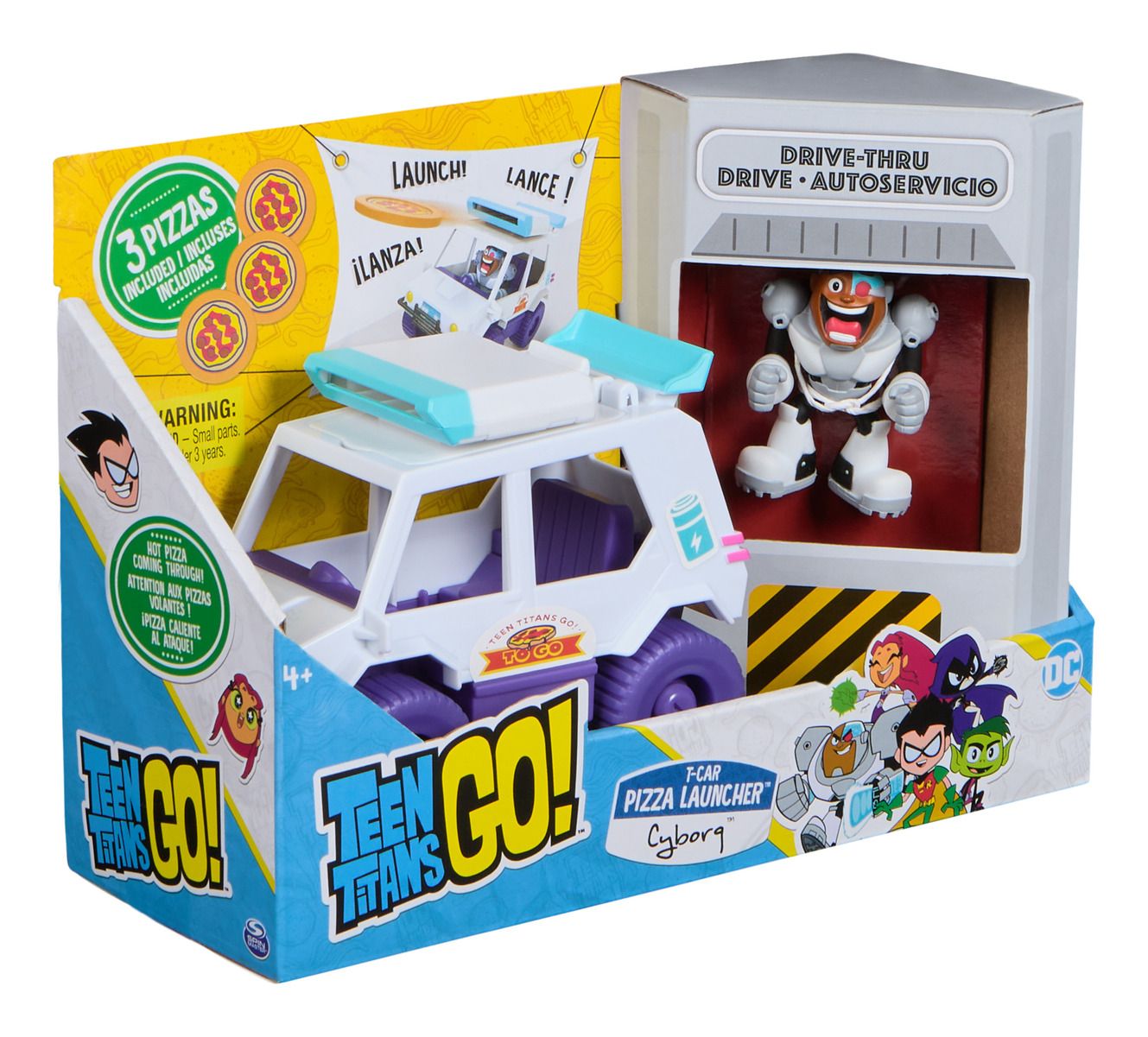 Teen Titans Go TGO VHC T-Car Pizza Launcher