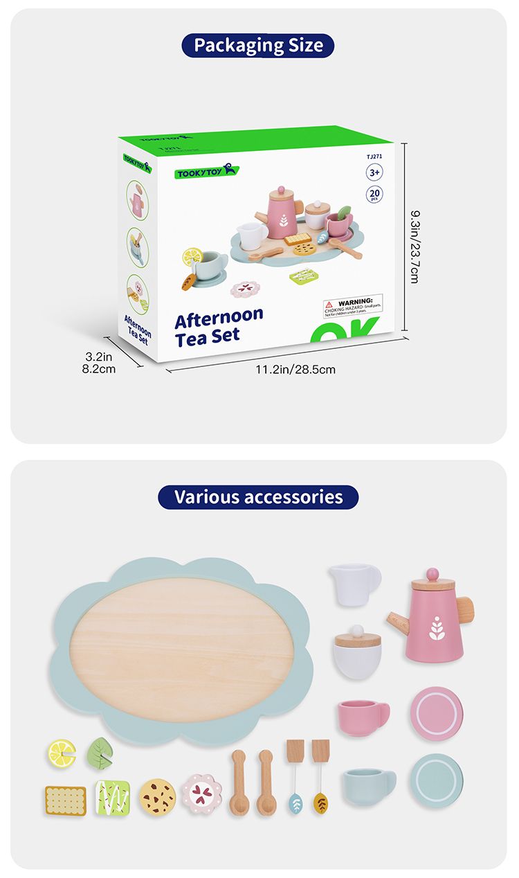 Wooden Afternoon Tea Set