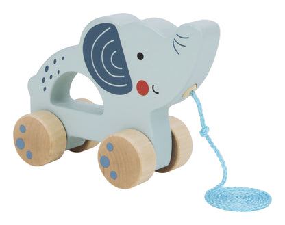 Wooden Pull Along Elephant